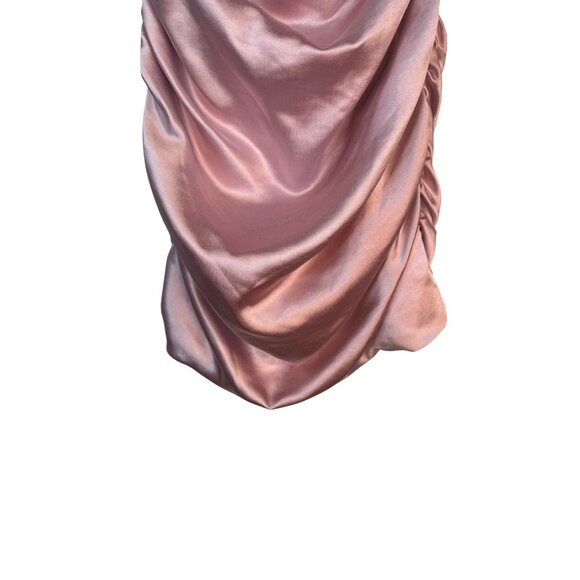 2/$30 NWT Princess Polly Pink Size 0 Ruched Satin Bow Mini Dress - Picture 14 of 16